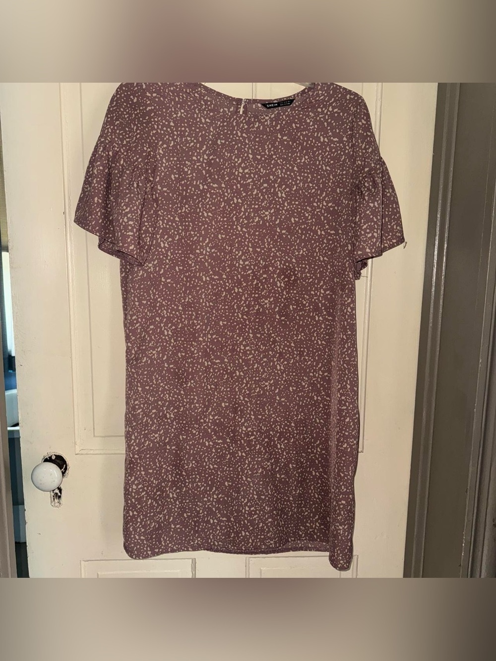 SHEIN Mauve Speckled Shift Dress